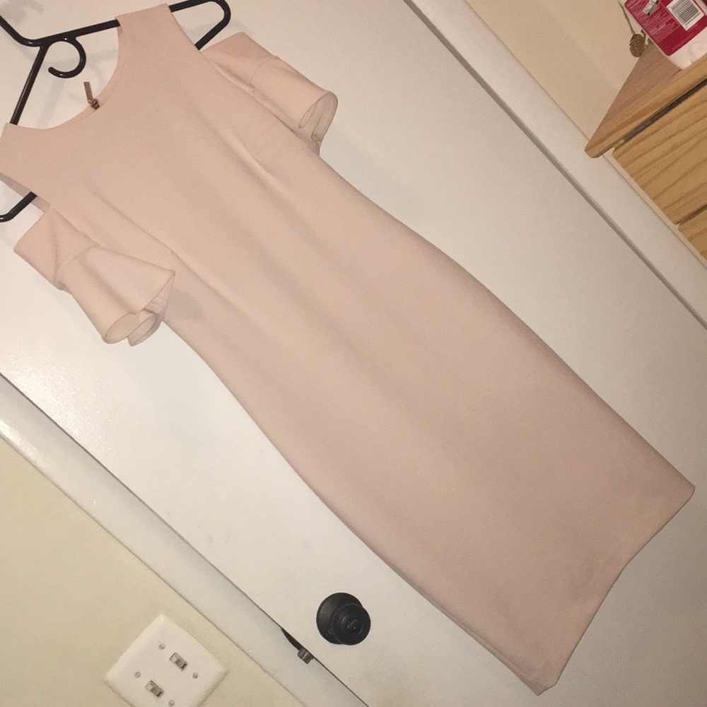 Never worn blush Calvin Klein midi dress